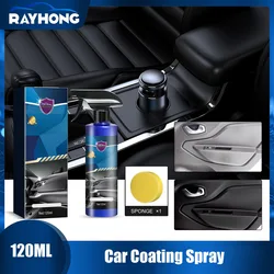 120ML Car Nano Coating Spray Renovation Interior Brightening Paint Polishing Stain Removal Cleaner Auto Cleaning Accessories