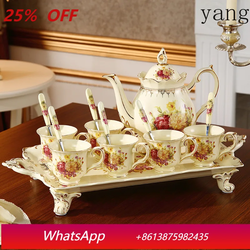 CX coffee cup set, living room coffee table, English afternoon tea set, ceramic cup saucer with tray