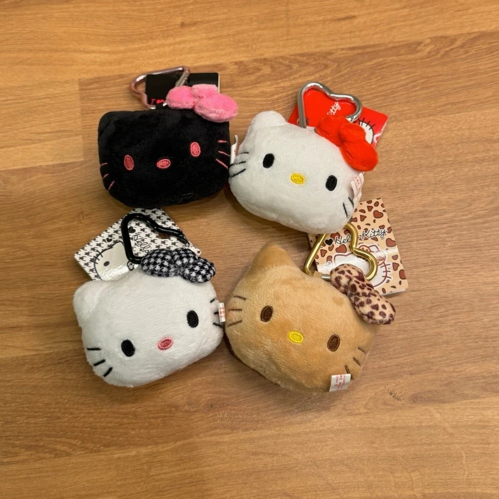

Sanrio Family Big Head Hello Kitty Plush Pendant Cute Bow Plush Doll Schoolbag Pendant Key Chain Decoration Hanging ornaments