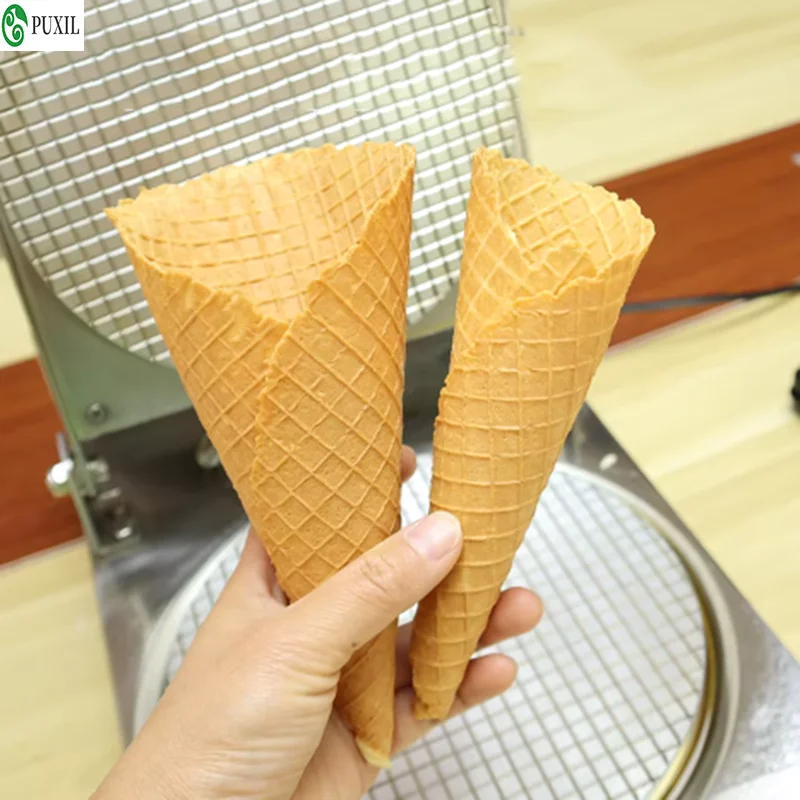 Ice cream bowl eggshell crispy skin commercial cone mold cone waffle roll mold chicken roll forming machine