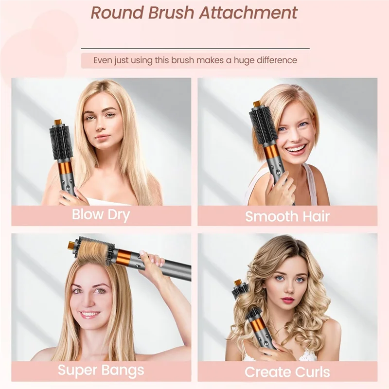 ABUS-For Dyson لتغليف الهواء HS01 HS05 HS08/Airwrap Coanda 2X مرفق فرشاة تكثيف مستديرة للشعر المستقيم والمموج والمجعد