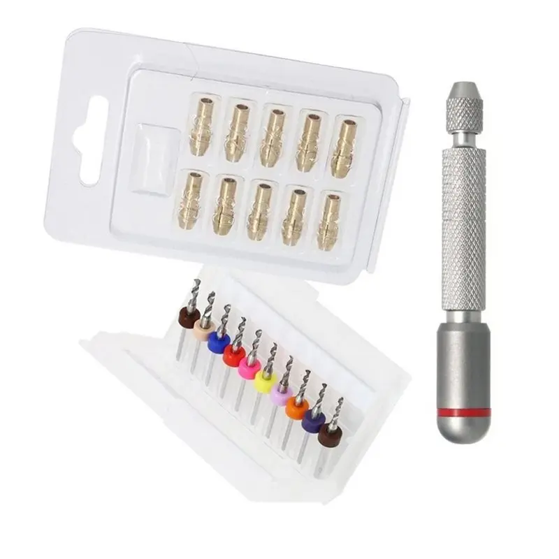ABMH-Wood Drilling+ HSS Twist Drill-Bit Set Includes 3.175MM Double Bearing Mini 0.5-3.2Mm Hand Drill With Gyro Play Hand W/