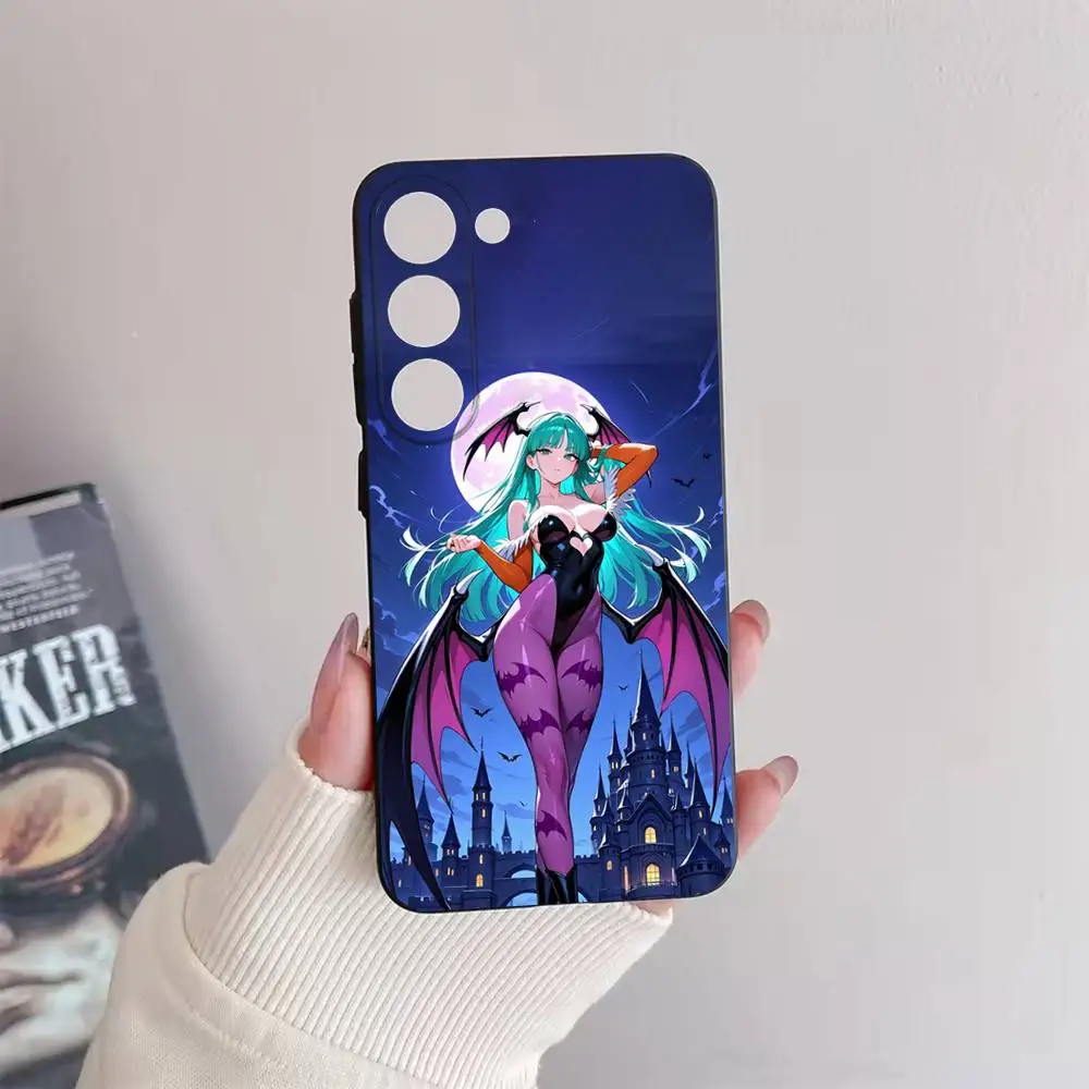 M-Morrigan A-Aensland Funda de teléfono para Samsung Galaxy A73,72,51,53,52,71,22,5G,Note,J7,8,9 Funda negra suave