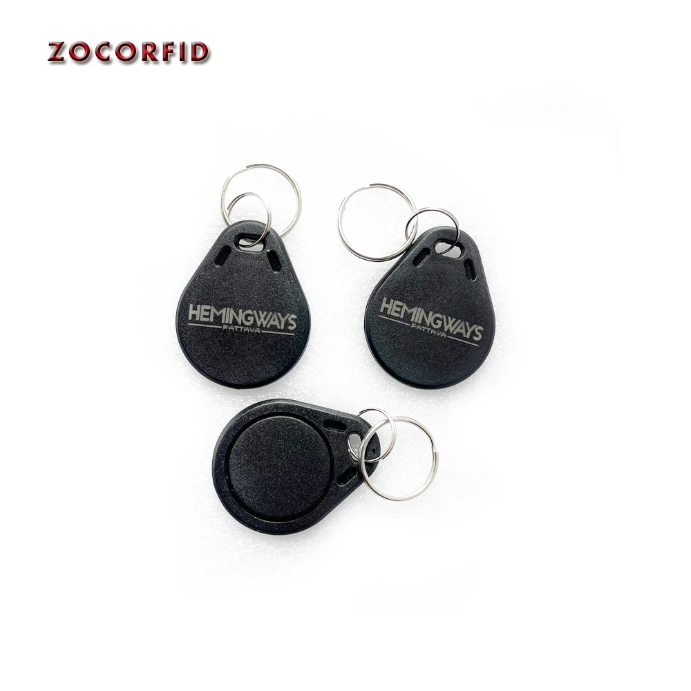 100pcs custom printed logo 125KHZ RFID ID Card Keyfobs /TK4100 RFID keyfobs for Access Control Entrance Mechine