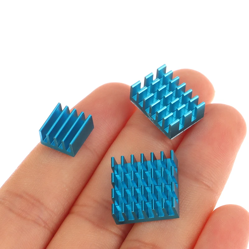 3Pcs/set CPU Cooling And Heat Reducing Tape Backing For Raspberry Pi 4b Aluminum Profile Heat Sink Motherboard