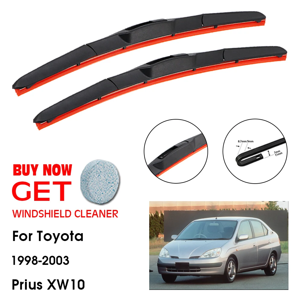 

Car Wiper For Toyota Prius XW10 24"+16" 1998-2003 Front Window Washer Windscreen Windshield Silica Gel Wiper Blades Accessories