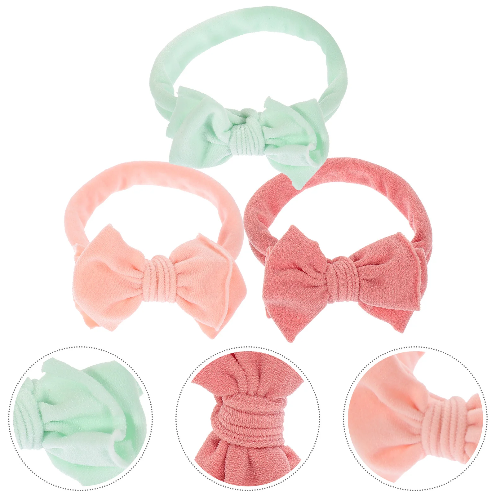 

3Pcs Lovely Baby Headbands Exquisite Bowknot Design for Festivals and Performances Baby Hairbands Bowknot Hairbands Decorations