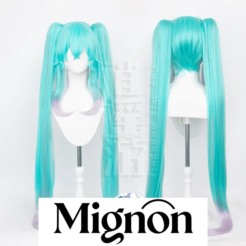 

2024 Racing Mignon Cosplay Wig Simulation Scalp Top Tiger Clip Twin Tails Halloween Gift