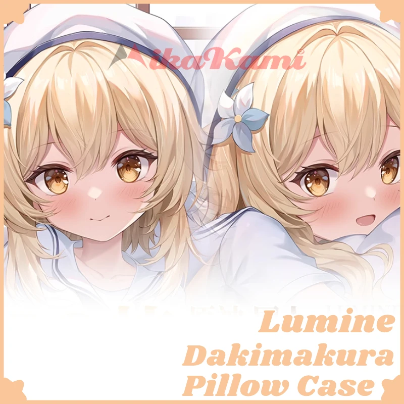 

Lumine Dakimakura Genshin Impact Pillow Case Sexy Pillowcase Full Body Hugging Otaku Cushion Cover Bedding Home Decor Gift