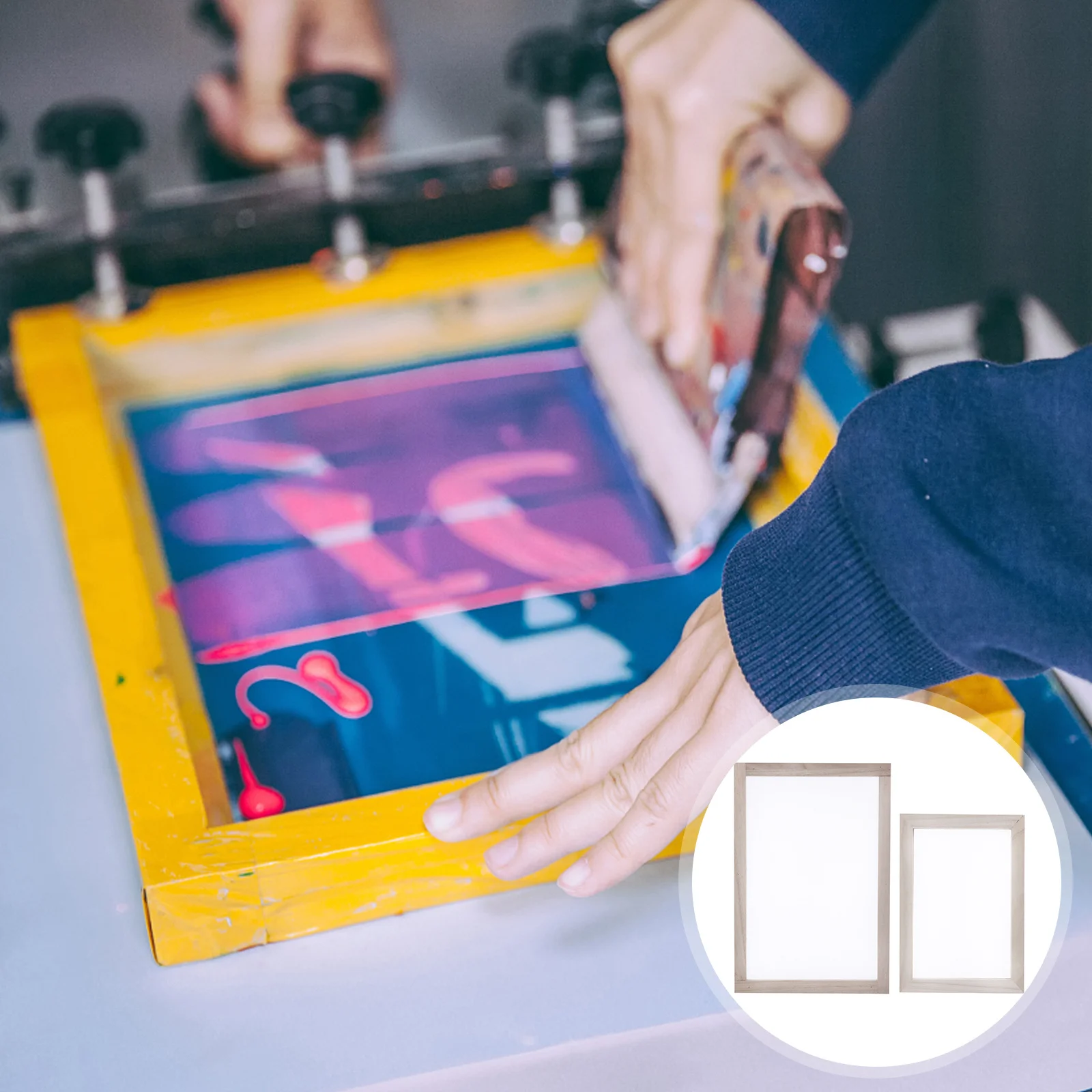 

2Pcs Wooden Paper Making Mould Screen Printing Frame DIY Craft Tool for Handmade Paper T-Shirt Canvas Printing