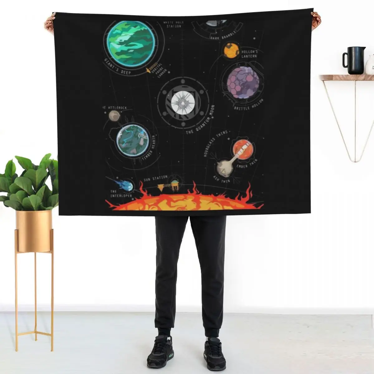 Outer Wilds poster Throw Blanket halloween Winter beds For Sofa Thin Warm Flannel Fabric Blankets Sofas Of Decoration Blankets