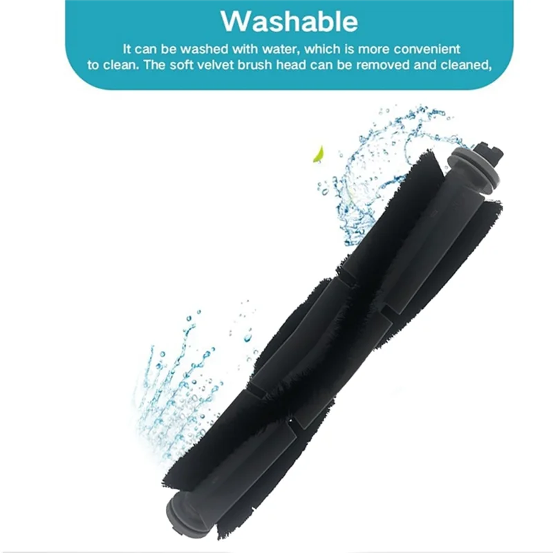 M04K 2Pcs Vacuum Main Brush For Airrobo T20 Robot Vacuum Cleaner Replacement Spare Parts Washable Roller Brush