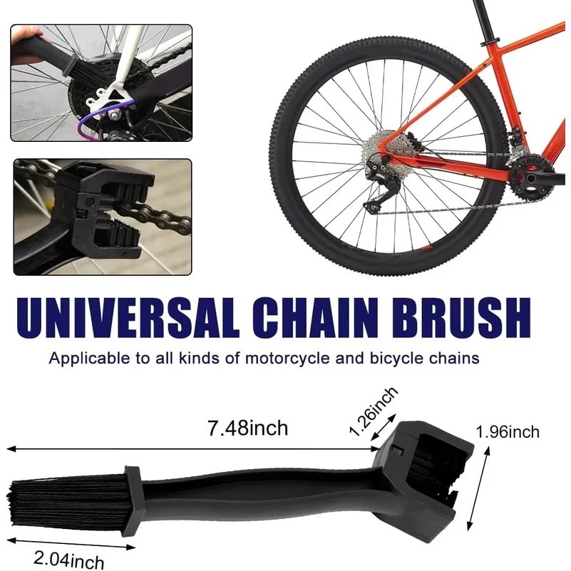 Motorcycle Chain Brush Cleaner Plastic Bicycle/Moto Brush Clean Chain Cleaner Outdoor Scrubber Road Care Tools Motorcycle Parts