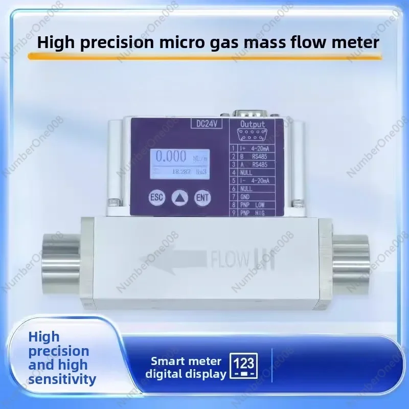 Micro Gas Mass Flow Meter – Multi-Gas Laboratory Precision Instrument for Air, Nitrogen, Oxygen, Hydrogen, Helium