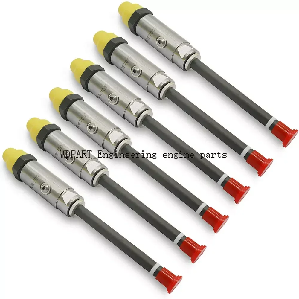 6Pcs Fuel Injectors 4W7017 For Caterpillar Cat 3306 3406 3406B 3406C 3412 3408 3408B 3408C SR4 Engine 245 Excavator