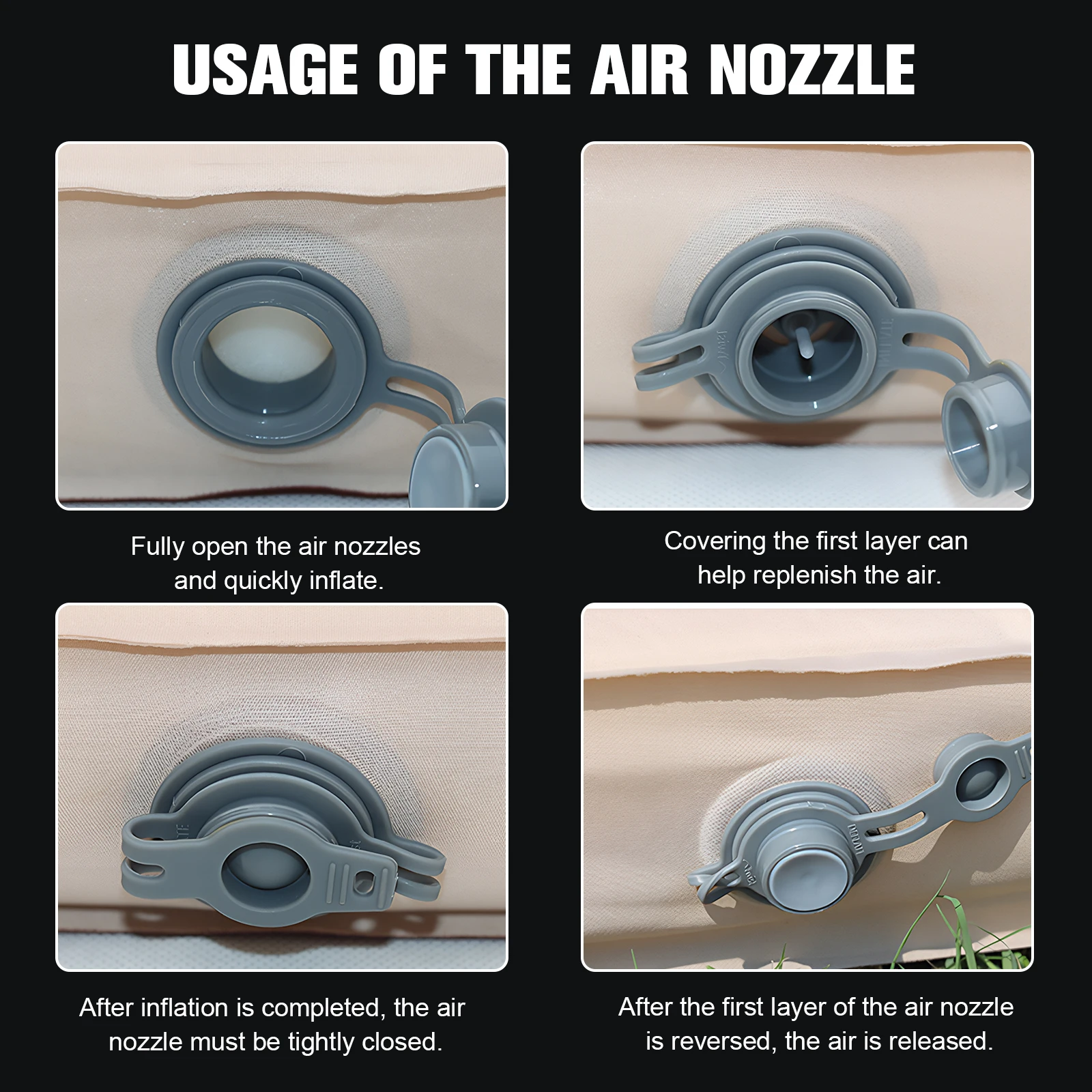 

2.36 Inch Thick Camping Mat with Pillow Inflatable Sleeping Pads Easy Inflate&Deflate for Backpacking Hiking Traveling