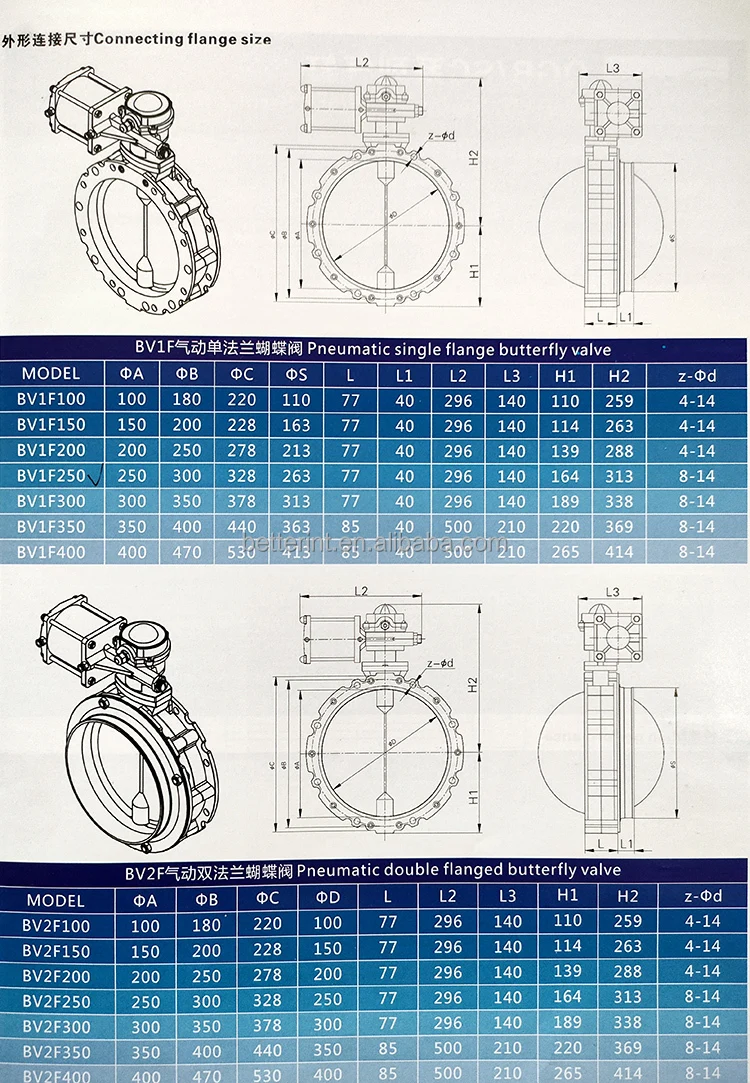 Válvula dupla da borboleta do pó dos flanges DN300 para Silo do cimento