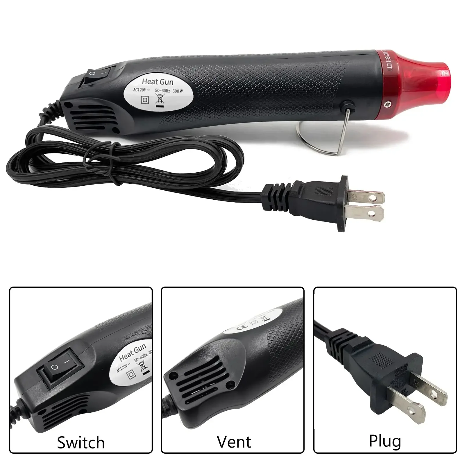 110 V/220 V US EU Standaard Heteluchtpistool Mobiele Telefoon Reparatie Tool Föhn Lassen Ondersteuning Zetel Krimpen Plastic Lucht Warmte Gun 300 W