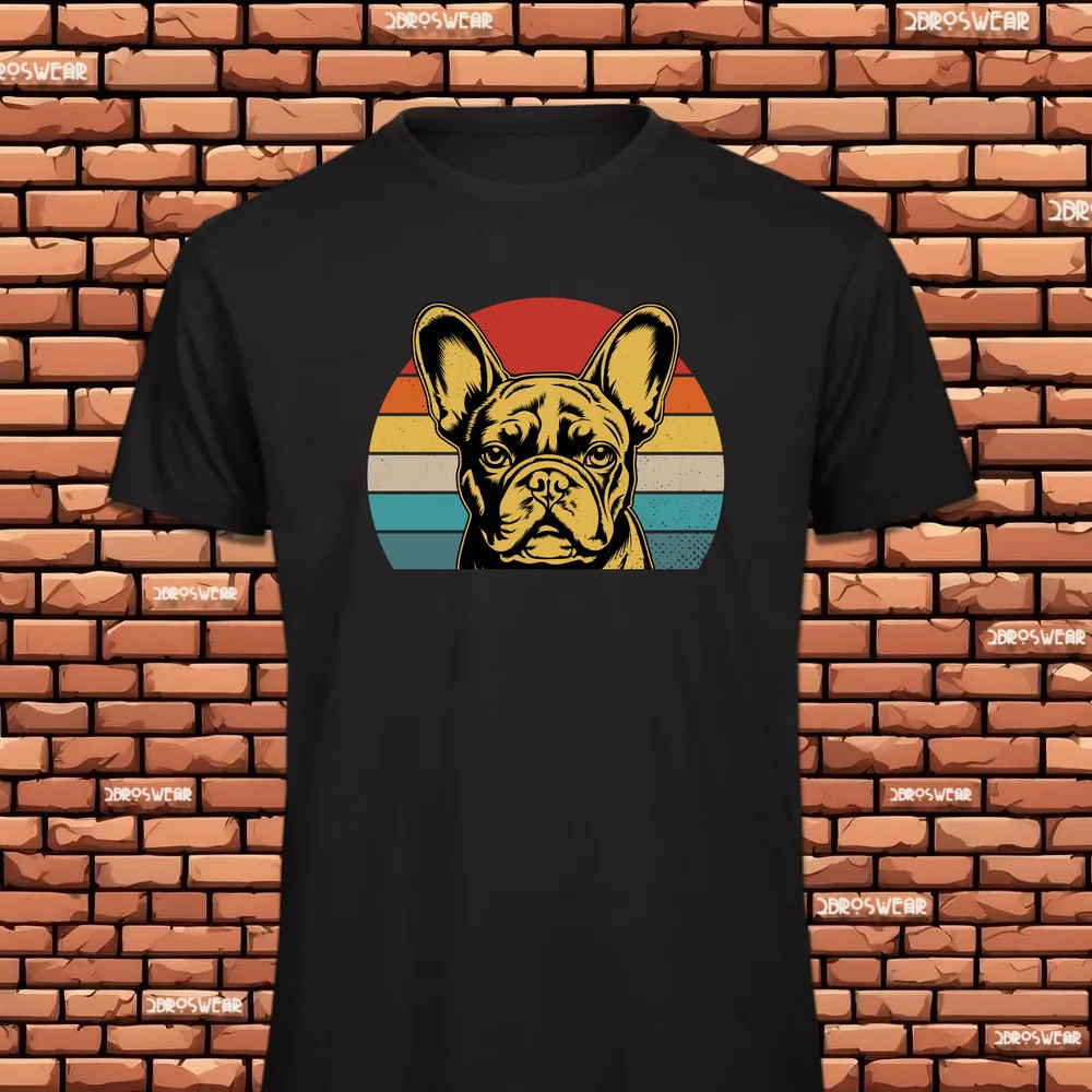 Retro French Bulldog T-Shirt Anime Graphic T-shirts For Men Clothing Women Tees Y2K Tops