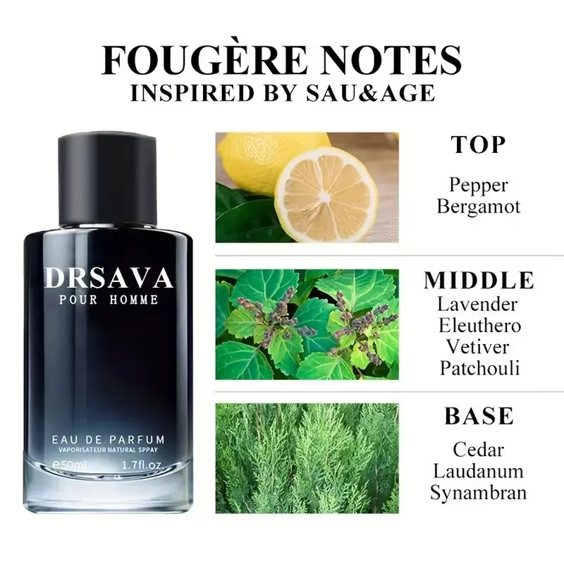 Perfume de Madera para Hombre, Perfume de Sándalo de 50 ml en Aerosol, Feromona para Coquetear, Larga Duración, Atrae Mujeres, Regalo de San Valentín