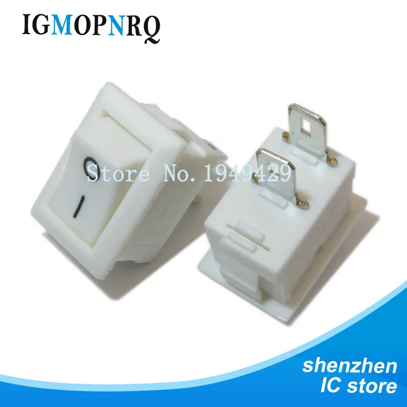 10PCS Push Button Switch 10x15mm SPST 2Pin 3pin 3A 250V KCD11 On / Off Boat Rocker Switch 10MM * 15MM Black Red & White