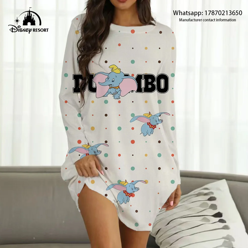 2022 Disney Marke Boho Frühjahr und Herbst Neue Dumbo Anime Druck Mode Lässig Sexy Party Damen Homewear Y2K