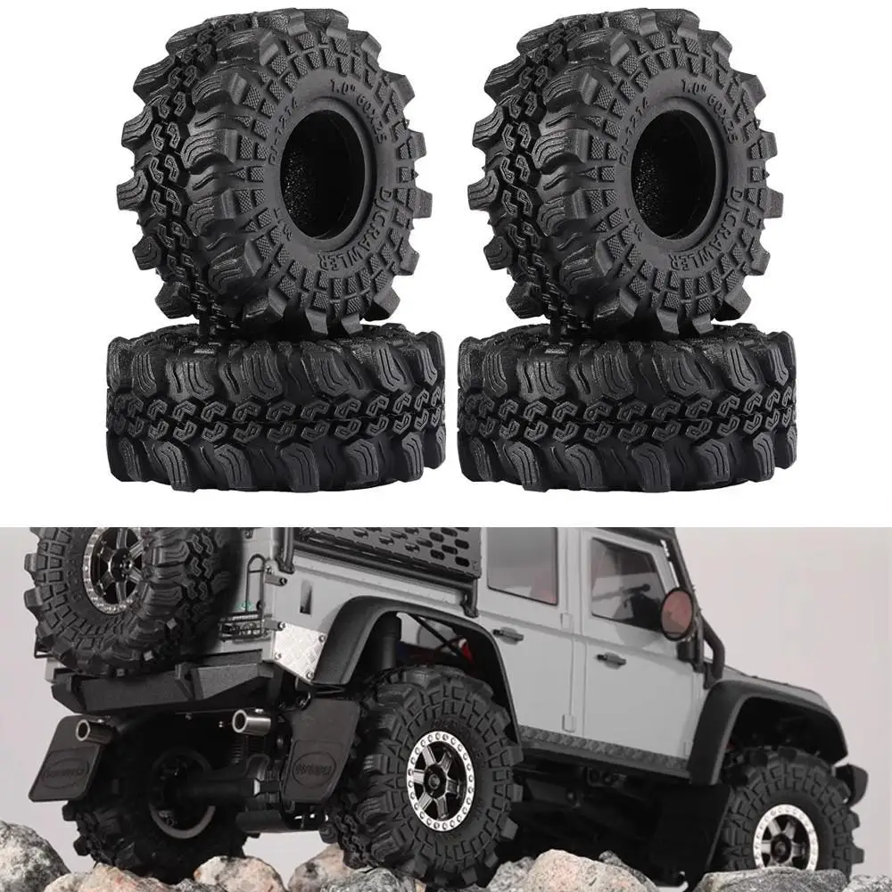 1-calowe poszerzone opony + gąbka 60x25mm 1/24 Rc Crawler Truck Części samochodowe do 1/24 Axial Scx24 Fms Fms24 1/18 Trax/as Trx4m Defender