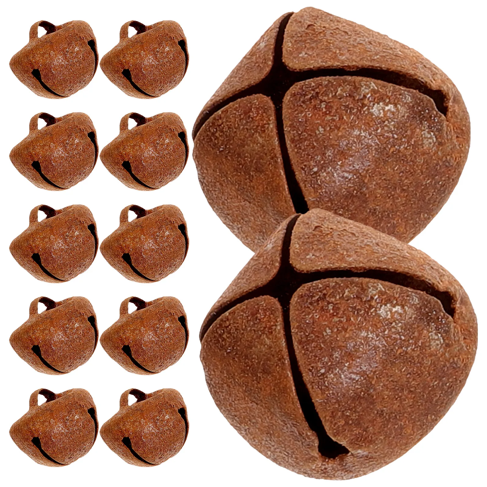 

100pcs Vintage Bell Charms Iron Rusted Metal Bells Star-Shape Cutouts For Diy Crafts Christmas Decorations Pendant Making