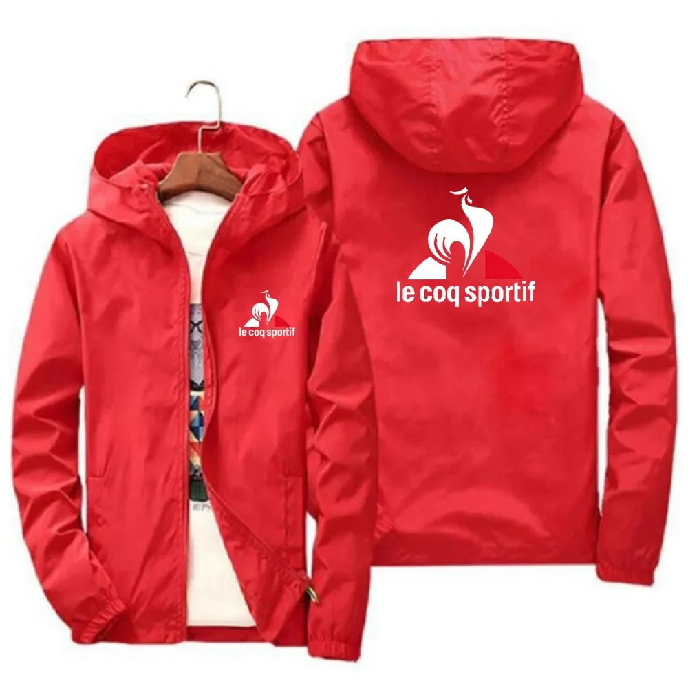 Spring and Autumn New Style Sports Outdoor Fashion Hooded Zipper Leisure Jacket For Men Camping Windproof Waterproof Coat 2024