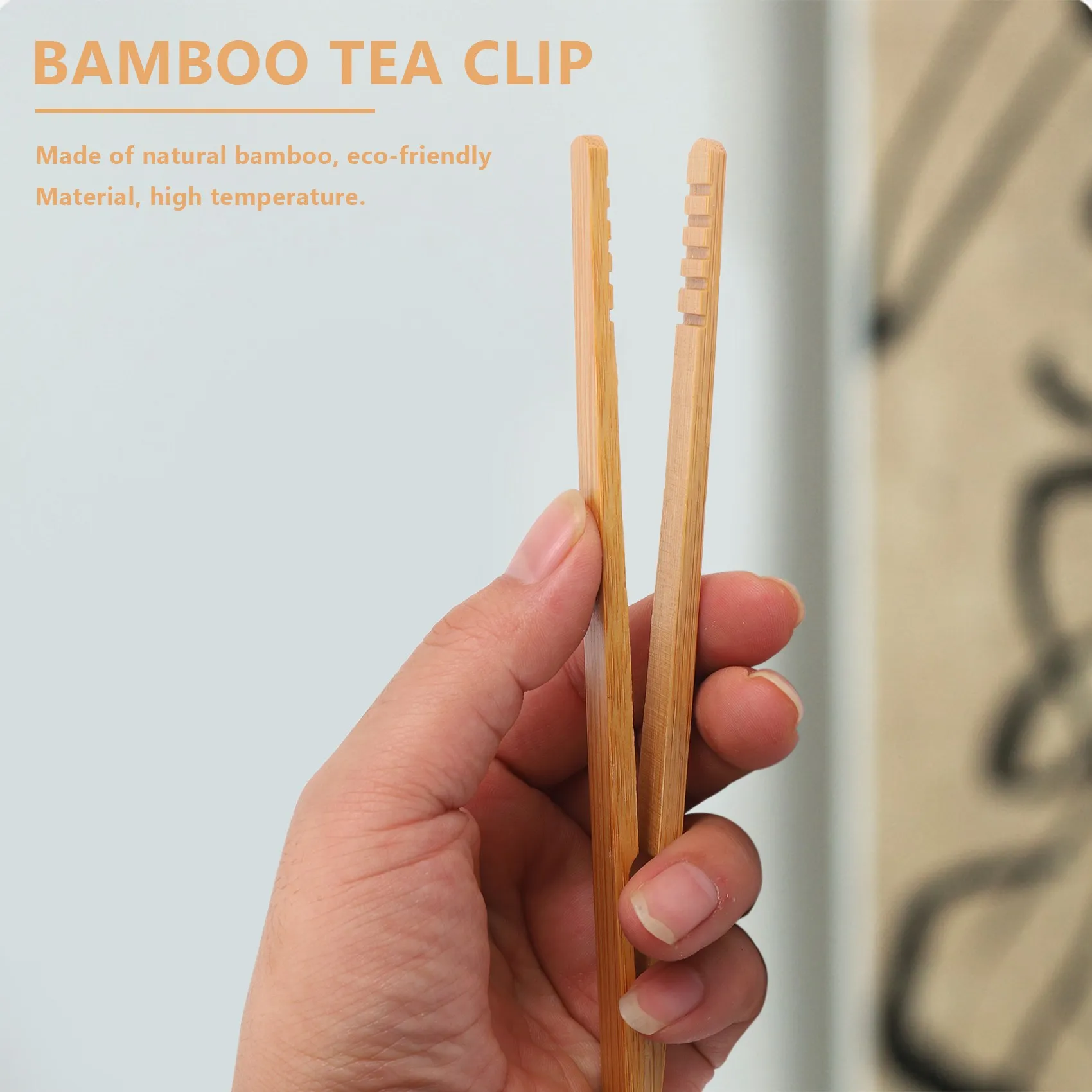 AA77 NEW 10 Pieces Bamboo Toast Tongs, Bamboo Tongs 7 Inches Toaster Tongs Made of Natural Bamboo perfect for Toast Bread