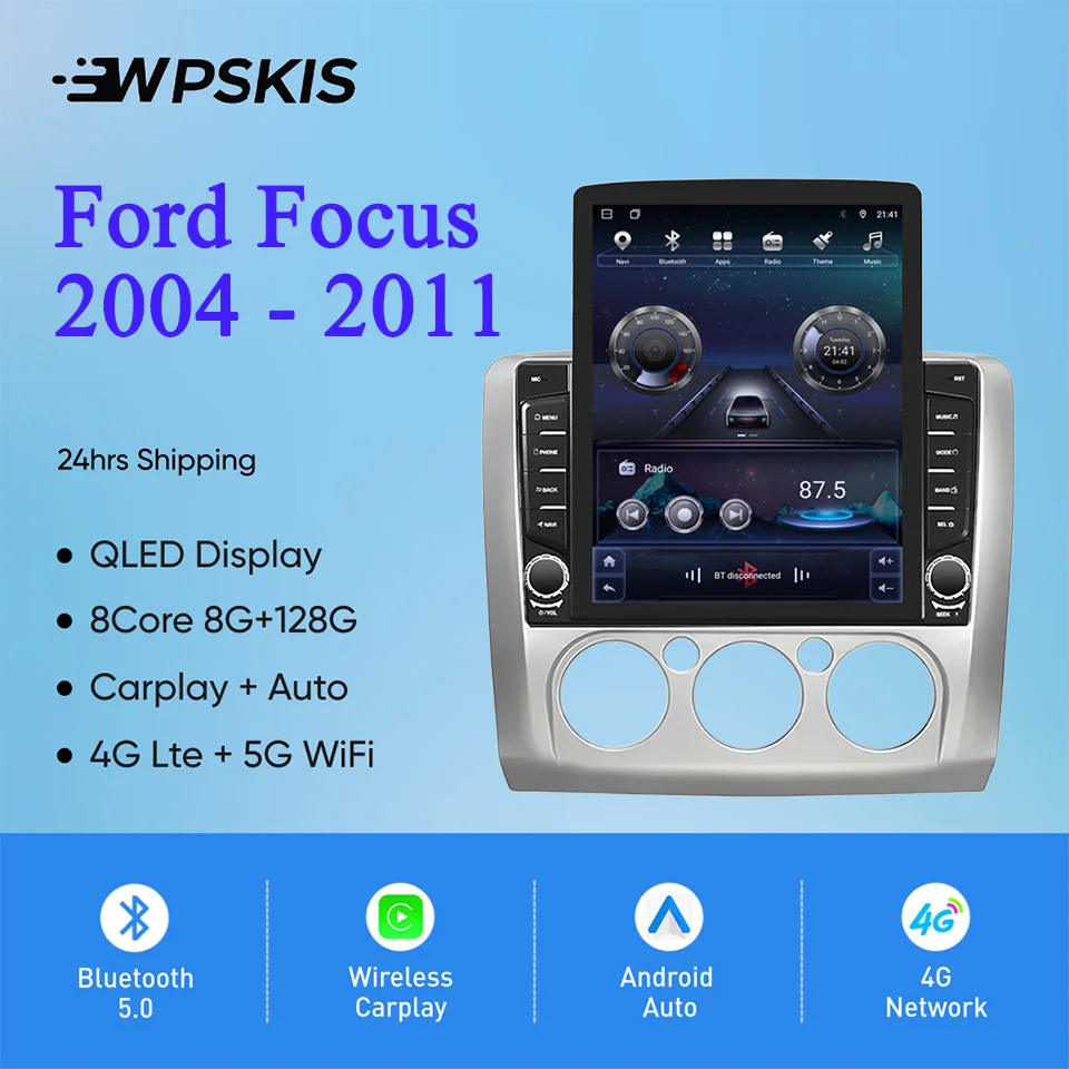 8g + 128g android 14 rádio do carro estéreo vídeo áudio multimídia dvd player para ford focus 2004 - 2011 gps navi monitor dvd unidade principal