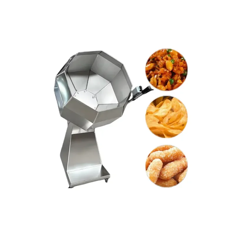 for Rotary Drum Chicken Potato Chips Fryer Octagonal Seasoning Machine Cashew Peanut Nut Coating Snack Food Flavoring