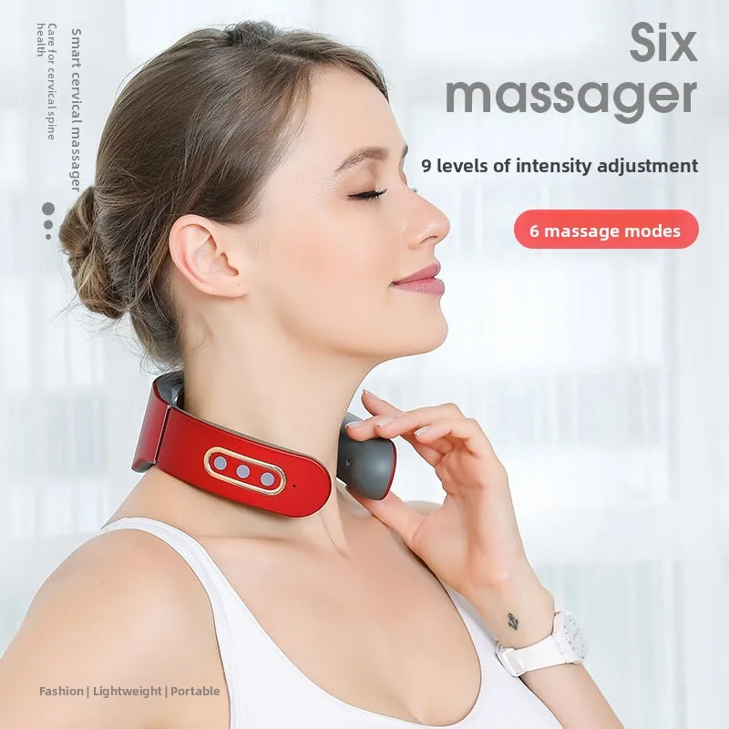 

Electric Neck Massager with Heat - Multi-Head EMS Pulse Therapy