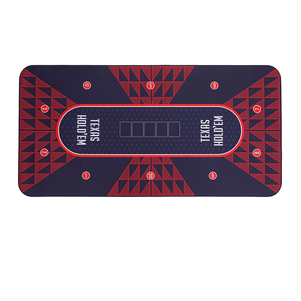 

Texas Hold'em Table Mat 10 Players Casino Poker Table Anti Slip Rubber Tablecloth Poker Mats for Party Entertainment Accessories