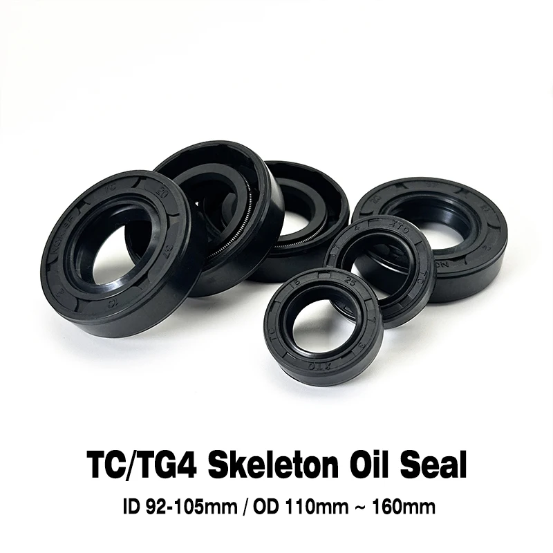 

TC/TG4 Type Oil Seal Nitrile Rubber nbr ID 92mm~105mm OD 110mm~160mm High Performance Shaft Seal for Engine Transmission System