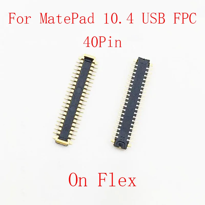 2Pcs LCD Display Screen Flex FPC Connector USB Charging For Huawei MATEPAD 10.4 Inch BAH3-W09 BAH3-W19/AL00 Battery Plug Contact