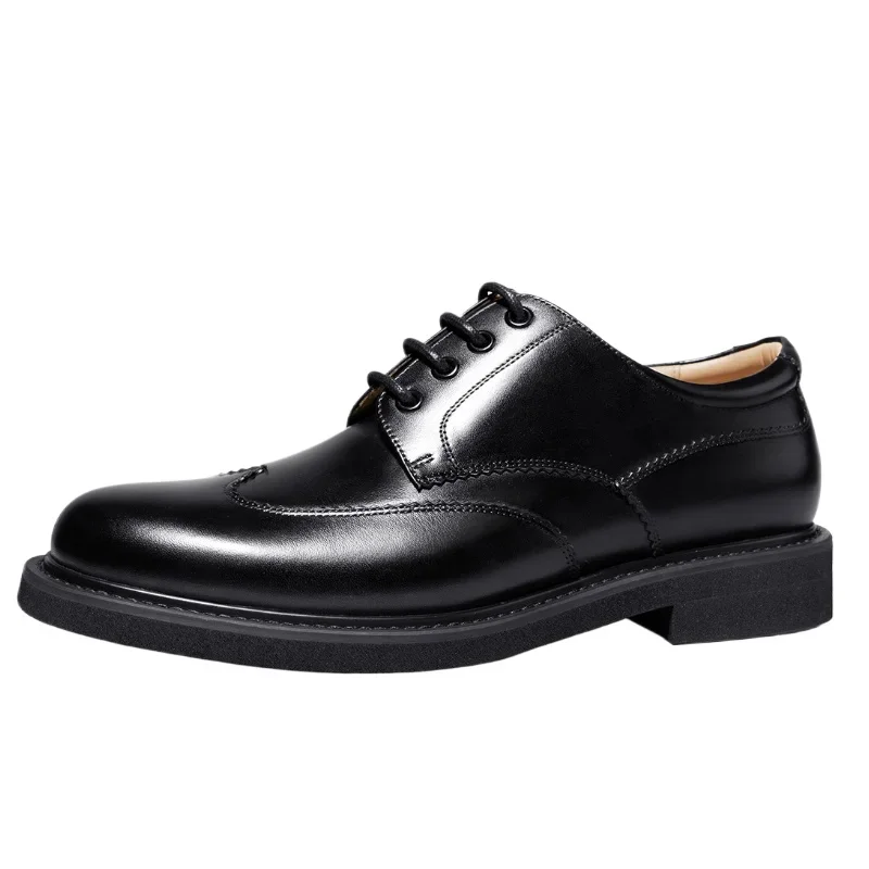 Men's Dress Shoes Genuine Leather Handmade Thick Bottom Comfortable And Breathable Soft Sole Groom's Wedding Debby Shoes For Men