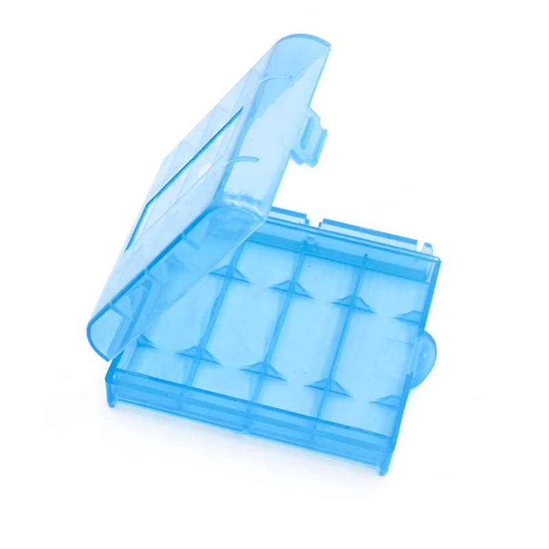 Newest 1PCS Colorful Battery Holder Case 4 AA AAA Hard Plastic Storage Box Cover For 14500 10440 Battery Organizer Container