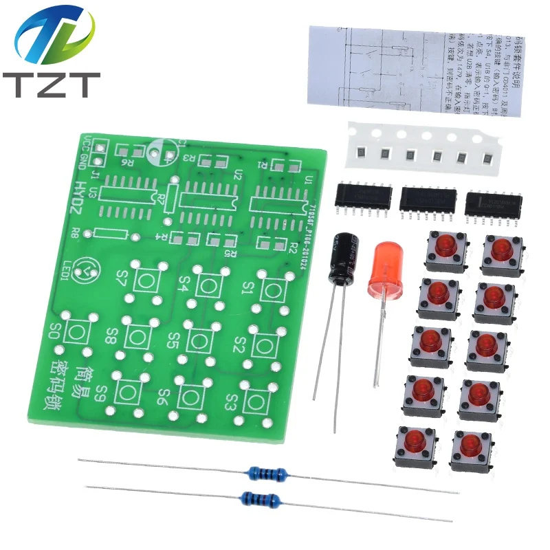 Multi-purpose simple electronic password lock kit electronic DIY kit Hobbyist, electronics lab Students