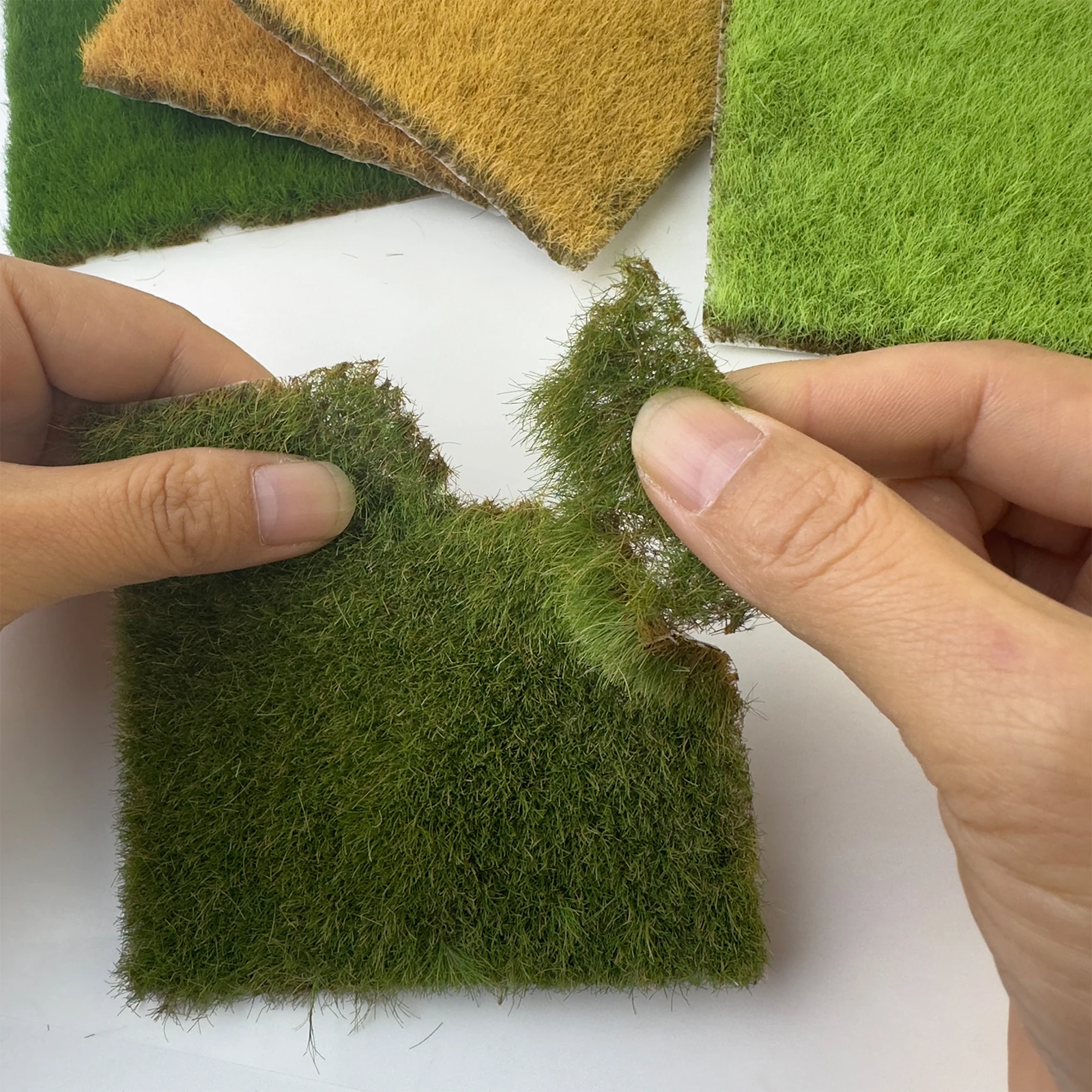 مجموعات الطحلب الصناعي الممزق يدويًا مقاس 12 مم - أضواء واقعية لمناظر قطار ديوراما ثلاثية الأبعاد