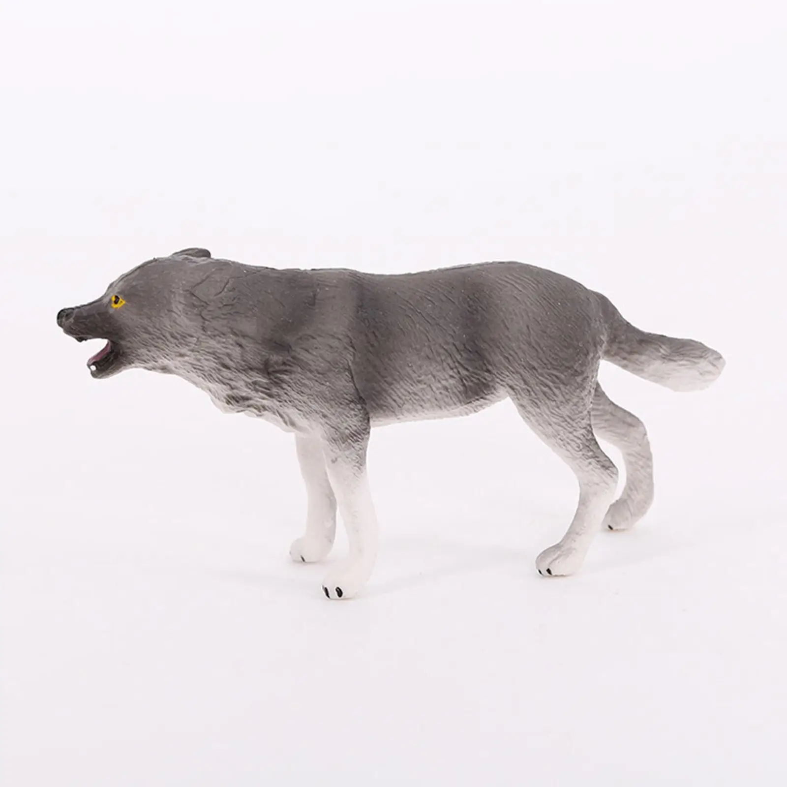 Educational Wolf Pup Animal Toys PVC Model Figures for Kids Table Ornament Early Learning Toys for Children Aged 4 to 7