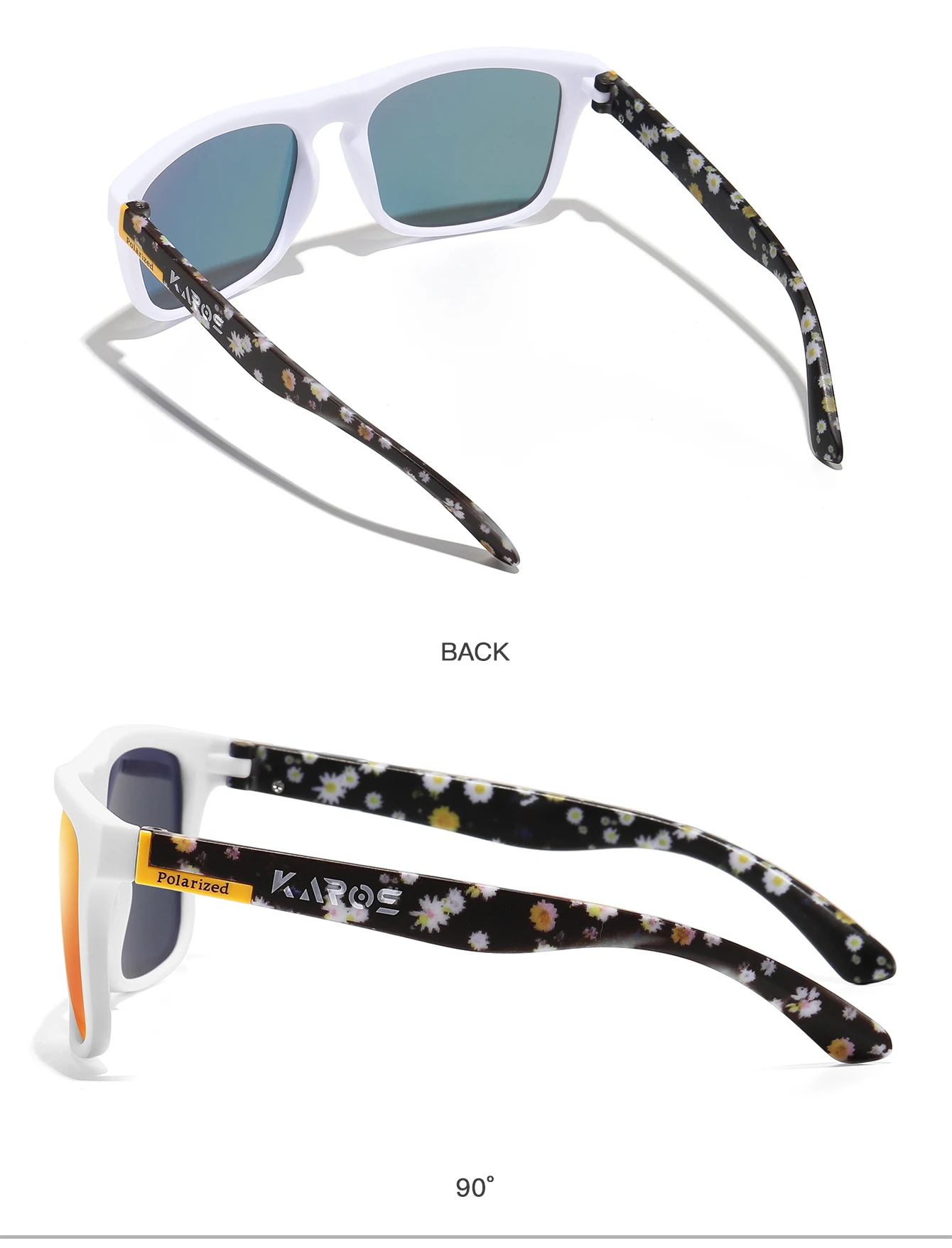 KAROS Männer/Frauen Polarisierte Sonnenbrille Quadratischen Spiegel Marke Design Luxus UV400 Sonnenschirm Unisex Angeln Fahren Radfahren Wandern – Detail 8