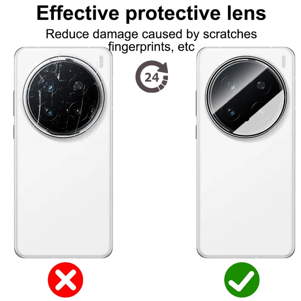 1-5 uds. Vidrio templado fácil de instalar para Vivox300/Vivo X300 Pro protectores de lentes dureza 9H películas protectoras para cámara de teléfono