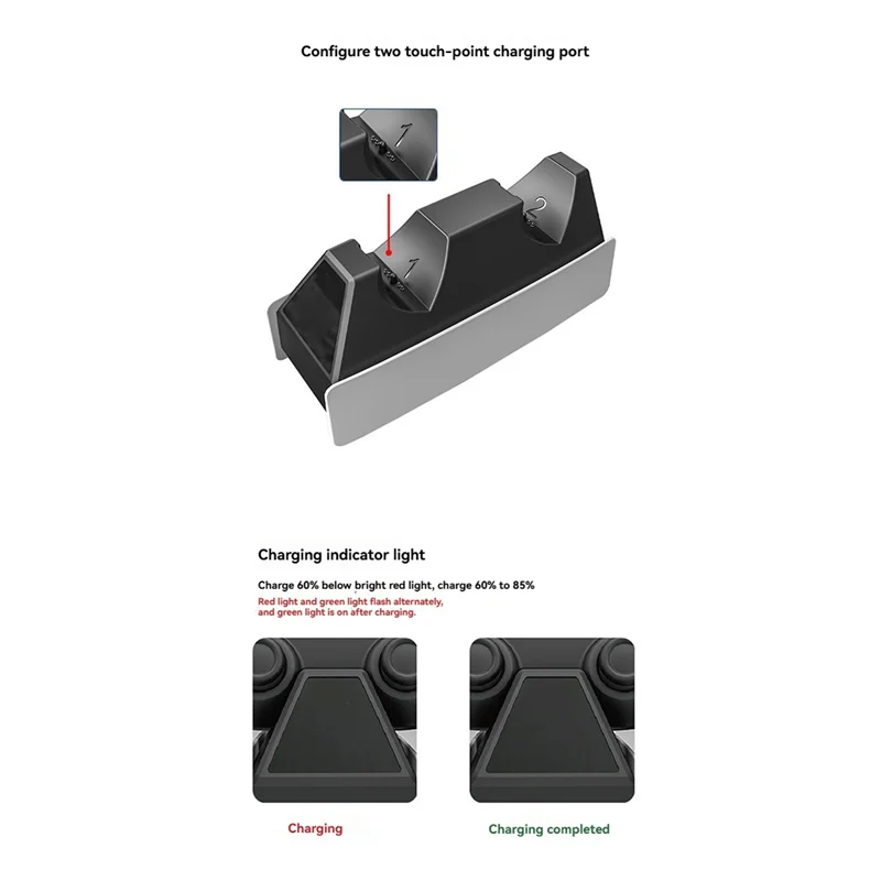 Accessori per caricabatterie controller APPLIA-Per PS5 con supporto di ricarica doppio controller a ricarica rapida per Playstation 5