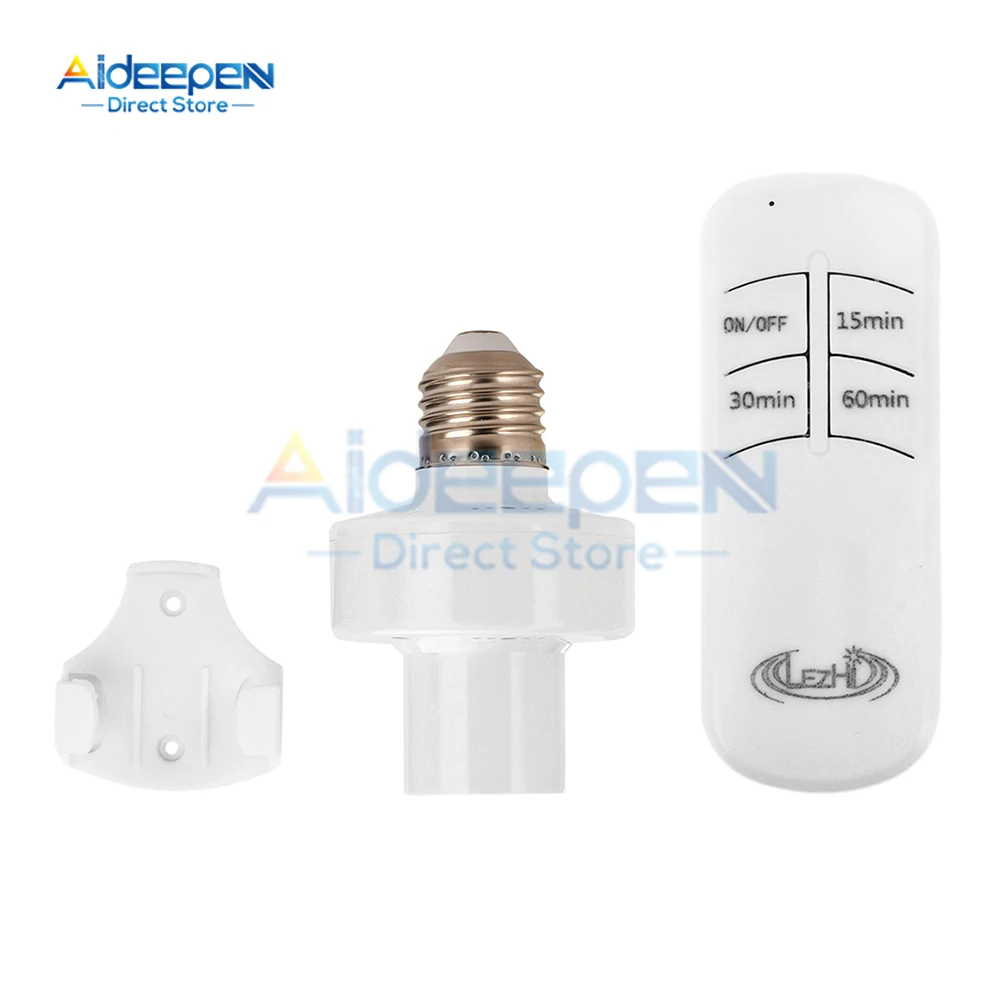 Control remoto inalámbrico E27 portalámparas portalámparas 15M de alcance para bombillas LED portalámparas Kit de interruptor de luz inalámbrico AC110V-240V