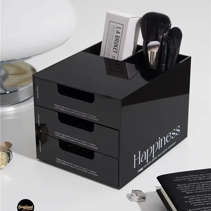 

Nordic Multi-layer Makeup Organizer Desktop Acrylic Cosmetic Storage Box with Drawers Facial Mask Box Lipstick Jewelry Storage