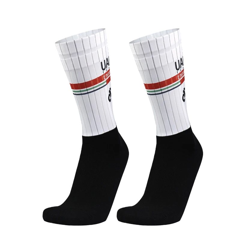 Seamless Anti-Slip Aero Bike Socks, Corridas ao ar livre, Ciclismo, Passeio de estrada, Team Pro