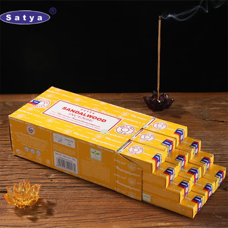 Satya 5box /2box India Sandalwood Incense Household Bedroom Toilet Bathroom NAGCHAMPA Tibetan Incense Line Fragrance Lasting