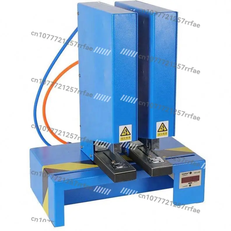 Heavy Duty Pneumatic Electric Embossing Machine 220V 1 Year Warranty Double Head Metal Structure 200 Sheets Sheet Capacity
