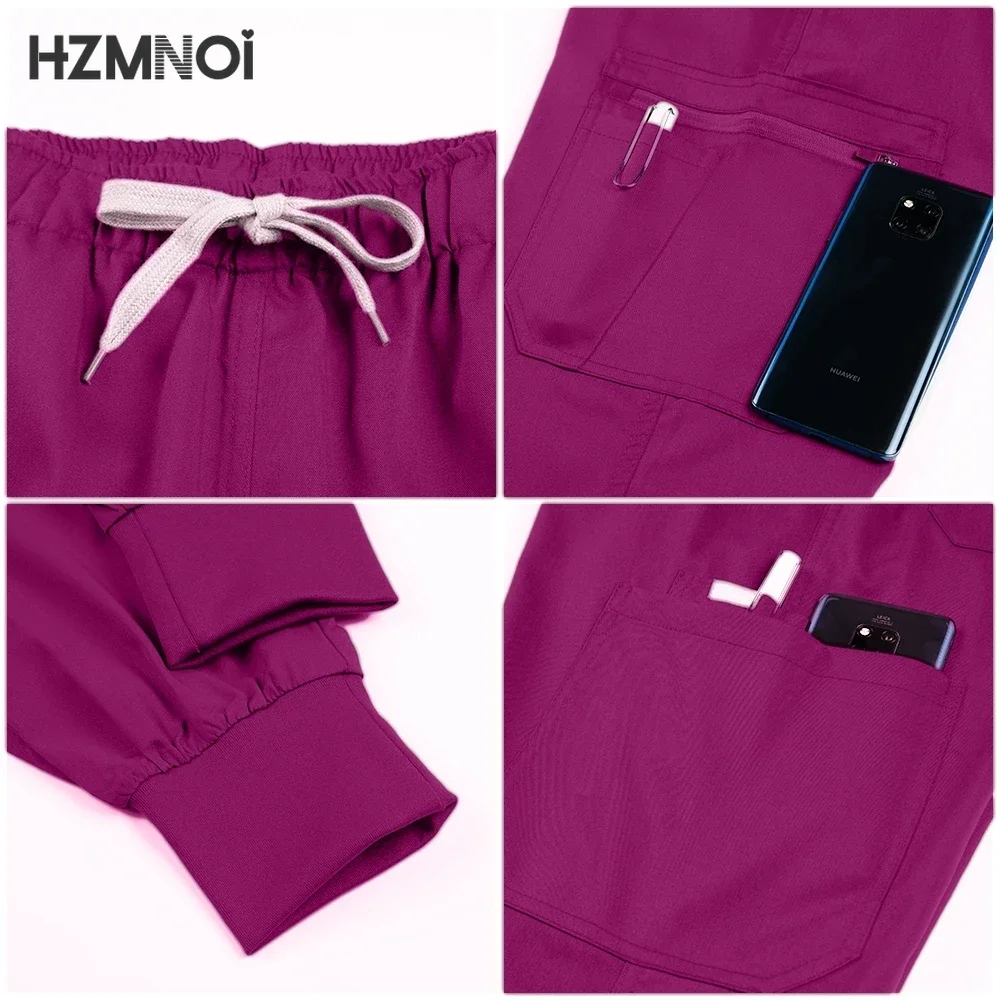 جودة عالية رائجة البيع زي المستشفى بالجملة بلوزات وسراويل الطبية النساء التمريض الدعك الزي الرسمي مجموعات الملحقات الطبية